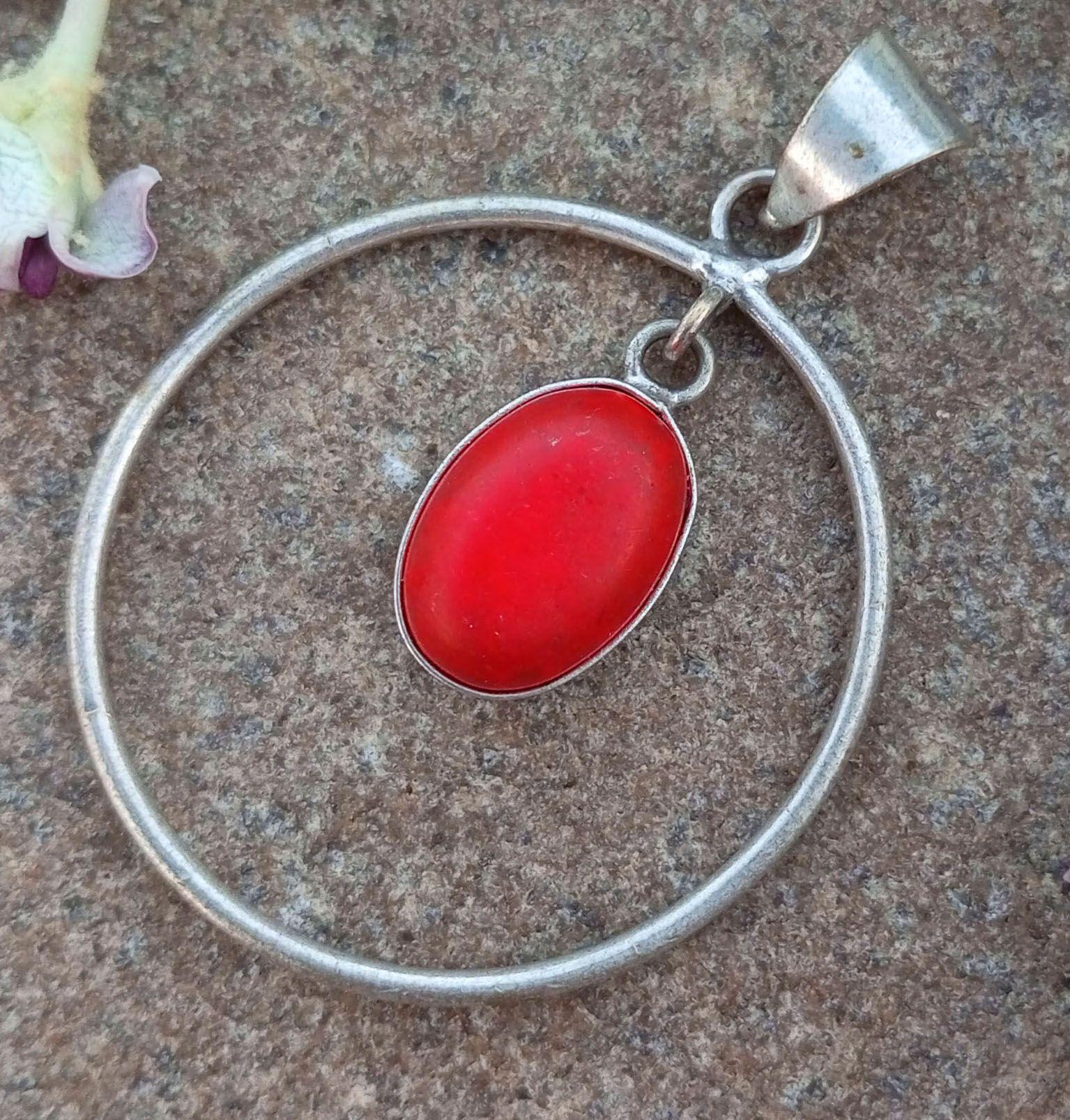 

Коралловый драгоценный камень 925 пробы с серебряным покрытием 1шт кулон Chris-r315