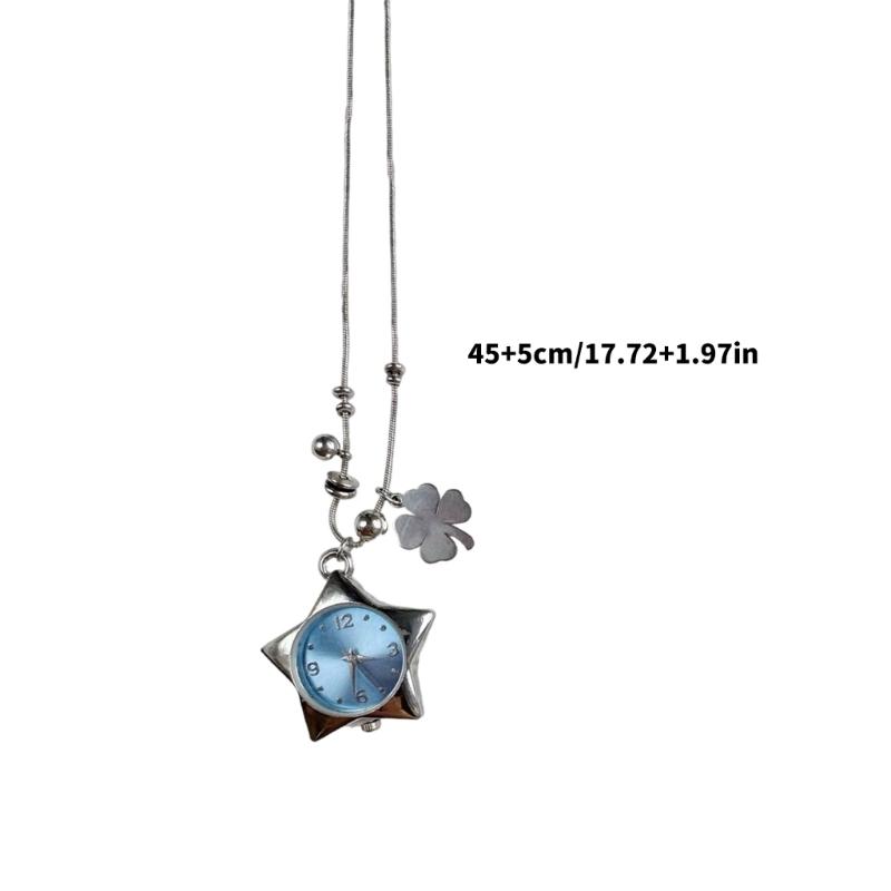 Trendy Four Leaf Symbol Necklace for Everyday Wear Stainless Steel Neckwear Jewelry Gift with Lucky Charm Design