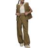 Jordan Casual Short Knit V-Neck T-Shirt With Regular Sleeves Women Tops Beige FN5397-133