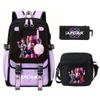 KPop Demon Hunters Korean version of student school bag children's backpack pencil bag set