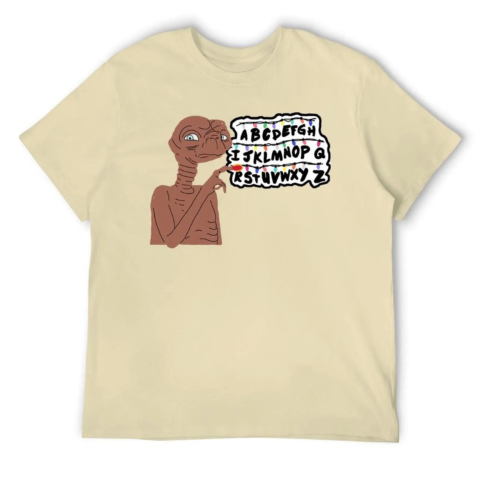 

Футболка Stranger ET For Sale с круглым вырезом, футболка для движения, милая, для активности, для соревнований, саркастичная, американский размер XXXXXL белый