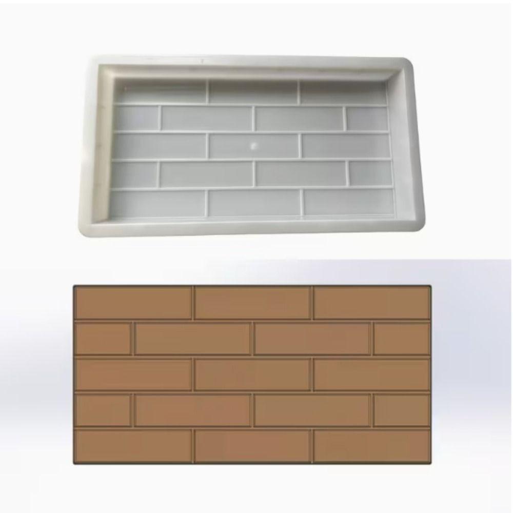 I-Shaped Concrete Paver Molds Non-Slip Long Shape Pavement Floor Template Easy Release Plastic Cement Brick Mould