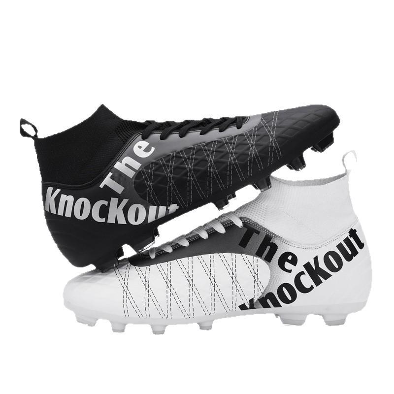 505 Football Shoes Children Boys Girls Teenagers With A High Top Flying Weave HG Long Nails FG Broken TF Flat Leather Surface Suitable Sports