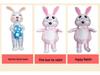 Cycling Style Full Body Easter Bunny Inflatable Costume - Blue Pink Festival Cosplay Doll