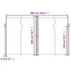 Retractable Side Awning White 200 X 600 Cm