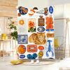 Retro Sticker Collage Throw Lightweight  Flannel Blanket Soft Skin-Friendly For Summer Cooling