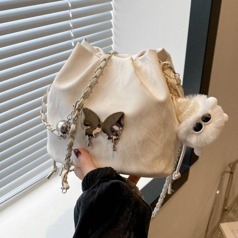 Summer small bag women 2 new high-end niche designer chain messenger bag fashion bucket bag