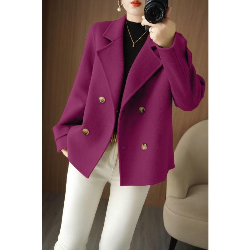 Loose woolen cardigan coat in autumn and winter to keep warm and comfortable, short suit collar coat temperament fashion trend