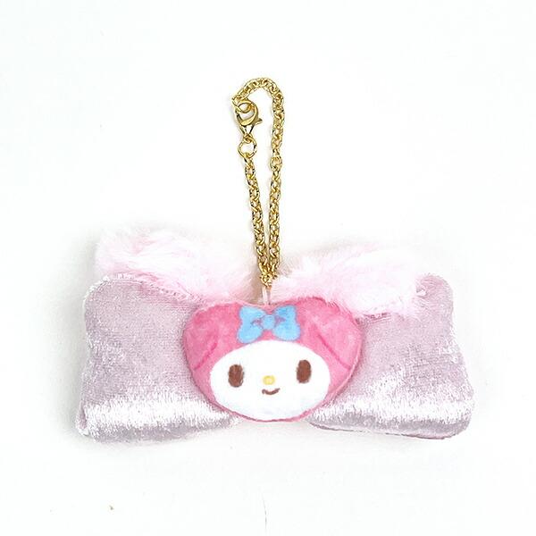 Sanrio Fluffy Ear Ribbon Bag Charm My Melody Keychain Mascot