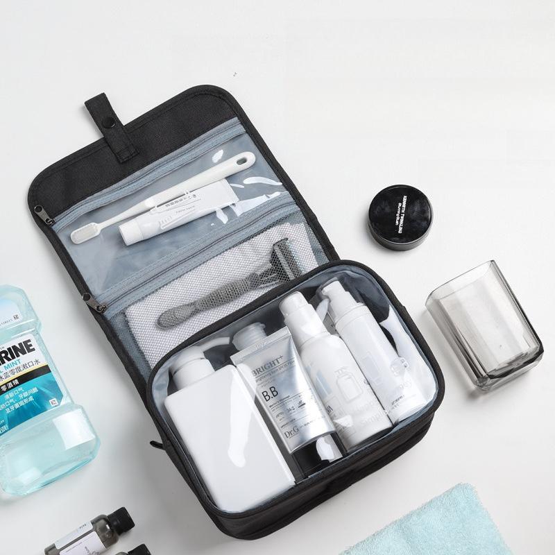 Large Capacity Waterproof Foldable Toiletry Bag for Men Portable Travel Dry Wet Separation Cosmetic Wash Storage Bag