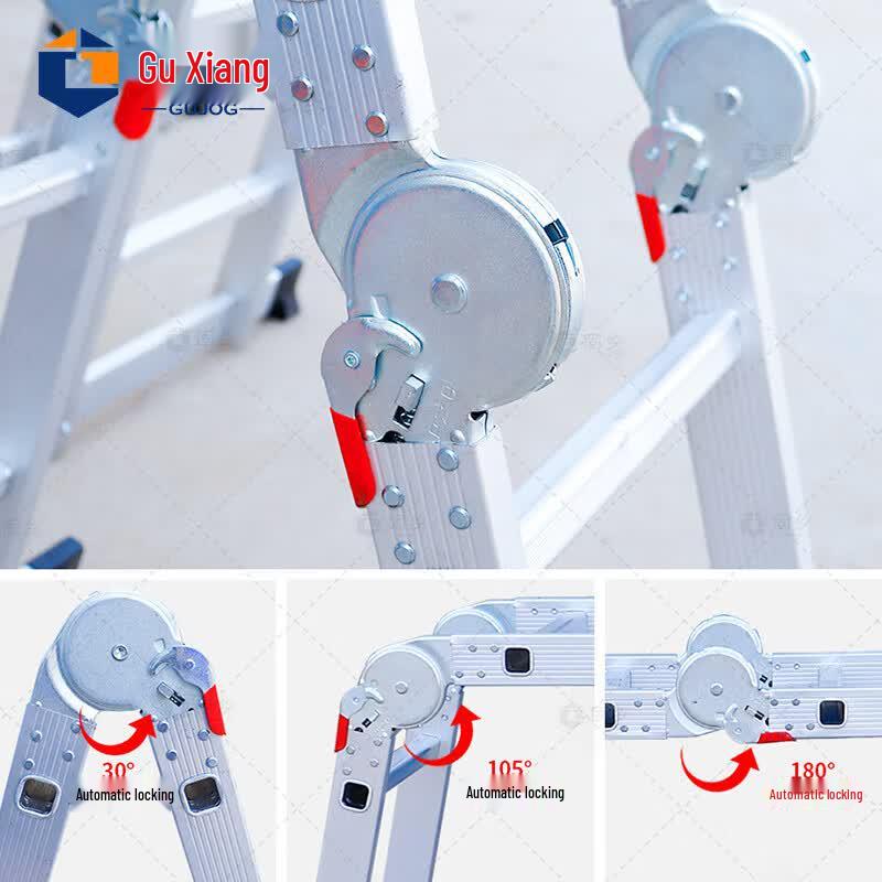 Guxiang 4-Fold Aluminum Multi-Purpose Folding Ladder