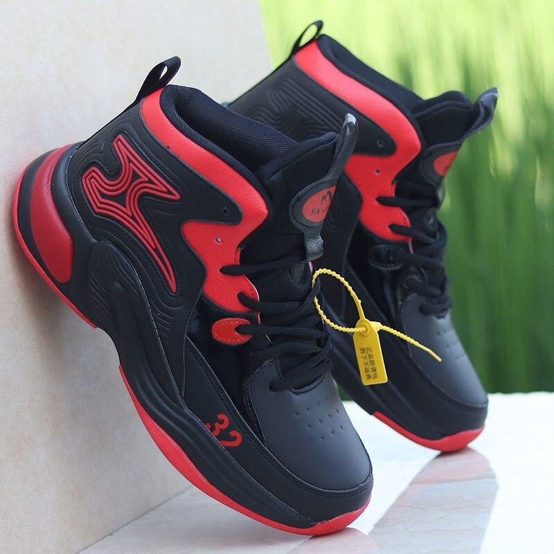 New High -Top Basketball Shoes Men Outdoor Sneakers Men Wear Resistant Air Cushioning Shoes Breathable Sport Shoes Unisex