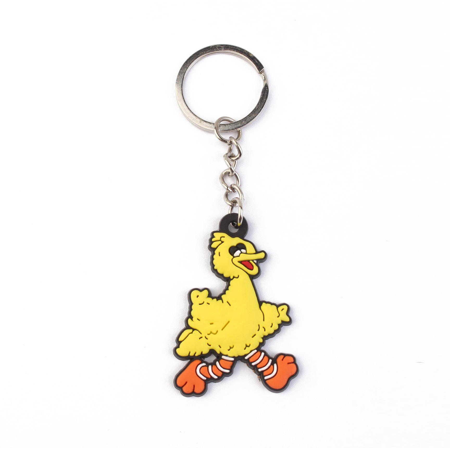 

New Sesame Street Anime Pvc Cars Keychain Pendant For Men And Women S Universal Decorative Products Accessory Birthday Gift