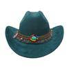 British Style Knight Performance Dance Performance Jazz Hat Ethnic Style Warped Edge Top Hat Travel Cowboy Hat