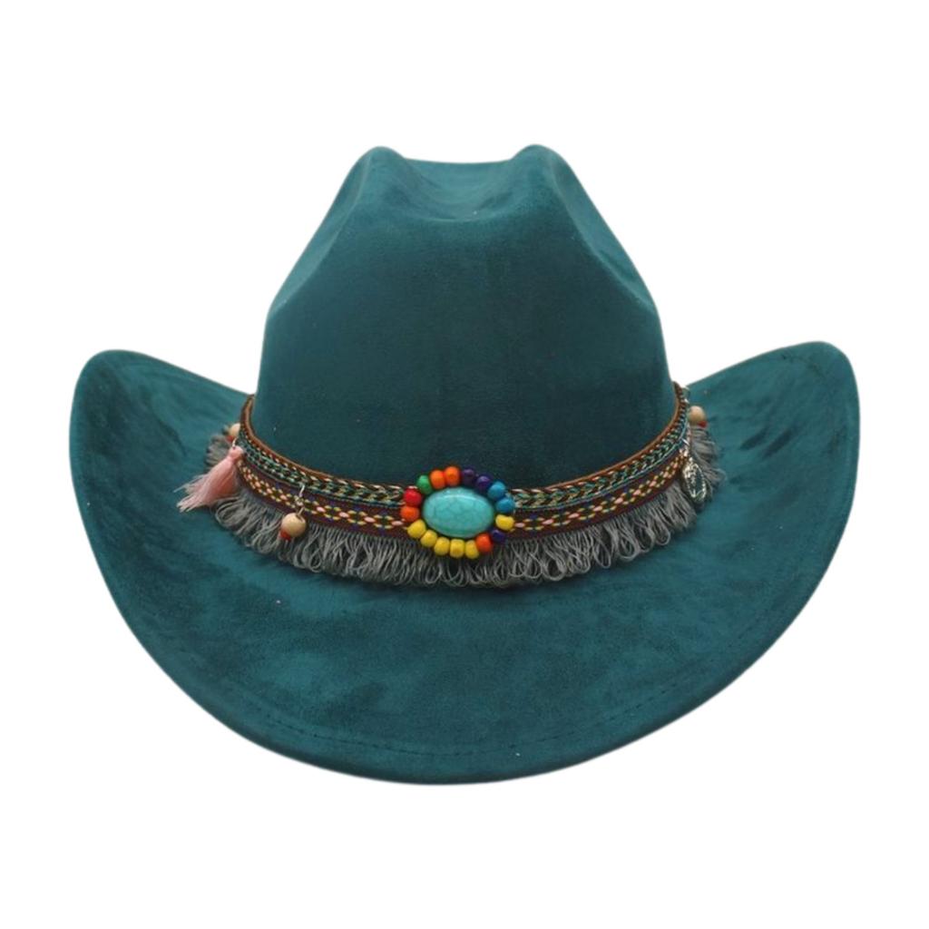British Style Knight Performance Dance Performance Jazz Hat Ethnic Style Warped Edge Top Hat Travel Cowboy Hat