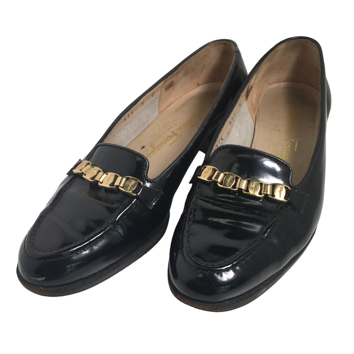 Salvatore Ferragamo FILIGRANA pumps Calfskin black Women Storage box Used
