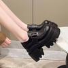 2025 Spring Women's Thick Sole 10cm High Heel Loafers Shoes British Style Fashion Versatile Platform Single Footwear