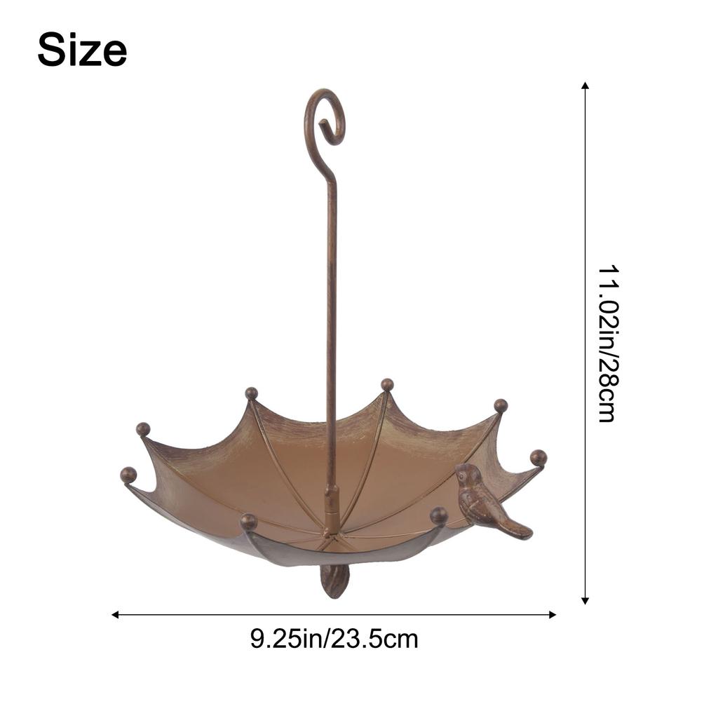 Unique Rustic Design Brown Bird Feeder with Hanging Device for Garden Use
