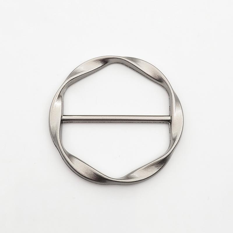 

Corner Hem Waist Knotted Brooches Round Metal Hijab Silk Scarf Ring Clip Button Shirt T-shirt Fixed Holder Shawl Buckle