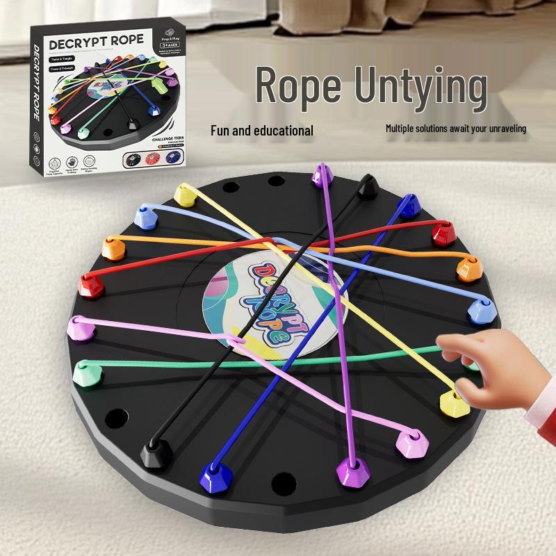 Golden Shadow Rope Untying Puzzle: Kids' Educational Toy for Parent-Child Interactive Logic Training