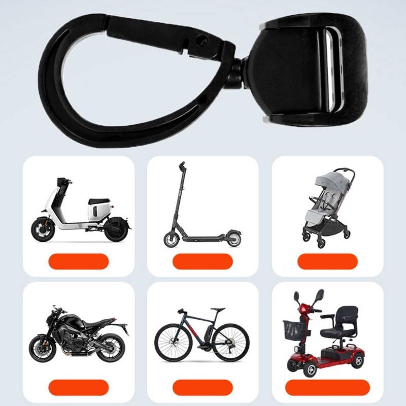 Upgrades Prams Hooks Rotatable Pram Clip Secure & Rotate Pram Hooks Strong Load Capacity for Hanging Bags On Prams