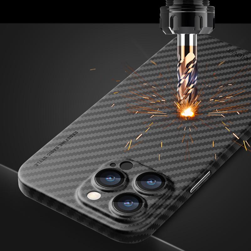 X-LEVEL For iPhone 15 Pro Max Carbon Fiber Texture Hard PC Back Case Ultra Thin Anti-drop Phone Cover