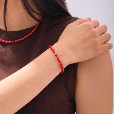 Cotoit Red Berries Beads Bracelet