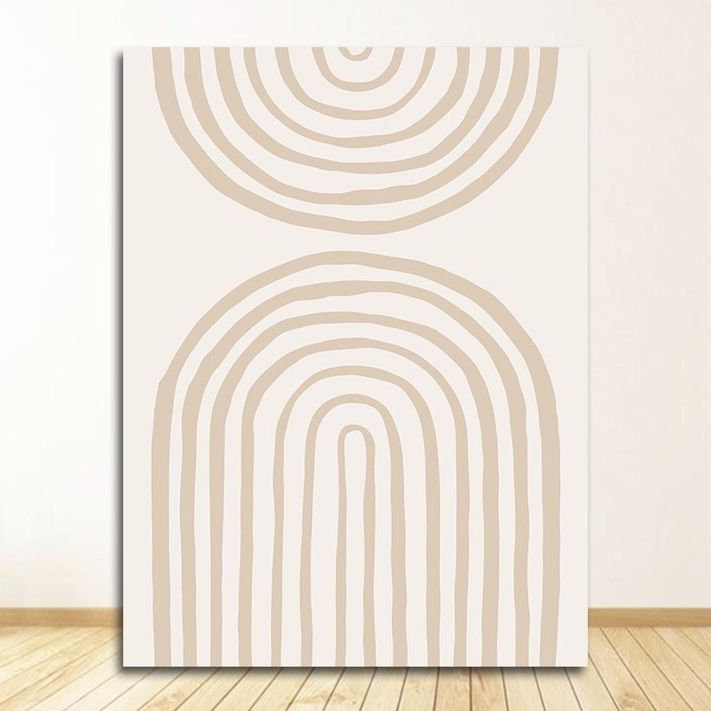 Print Wall Art Pictures Living Room Home Decor Abstract Scandinavia Trendy Boho Beige Colors Minimalist Canvas Painting