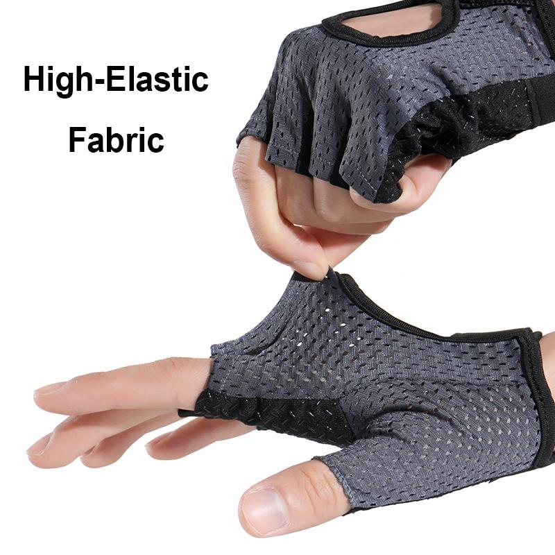 Fitness Cycling Gloves Unisex Breathable Mesh Gym Elastic Anti-Slip Glove Workout Weight Lifting Anti-blister Half Finger Gloves