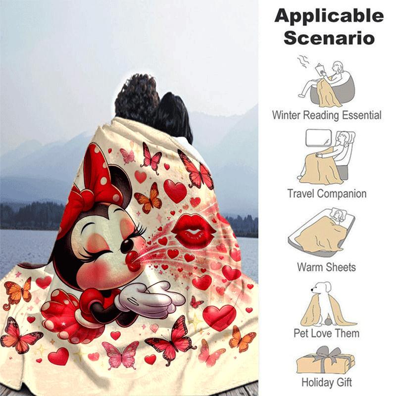 1pc Minnie Printing Blanket - Soft, All-Season Throw for Living Room, Bedroom,Travel