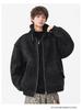 Mu Yuan Men's 2025 Winter Shearling Cotton Stand Collar Vintage Streetwear Jacket