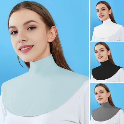 Güneş Koruyucu Şal Boyun Koruma Yumuşak Pürüzsüz Parlak Kumaş İnce Şal Çok Yönlü UV Koruması Sahte Yaka