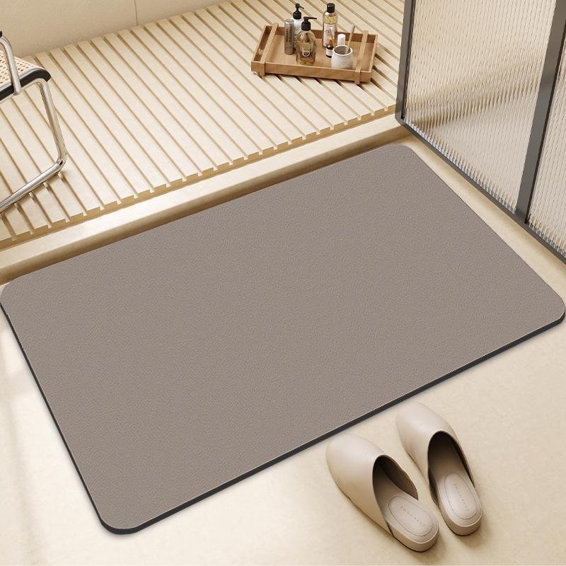 Solid Color Non-slip Diatom Mud Bathroom Mat - Water-absorbing, Durable, Easy To Clean Foot Pad