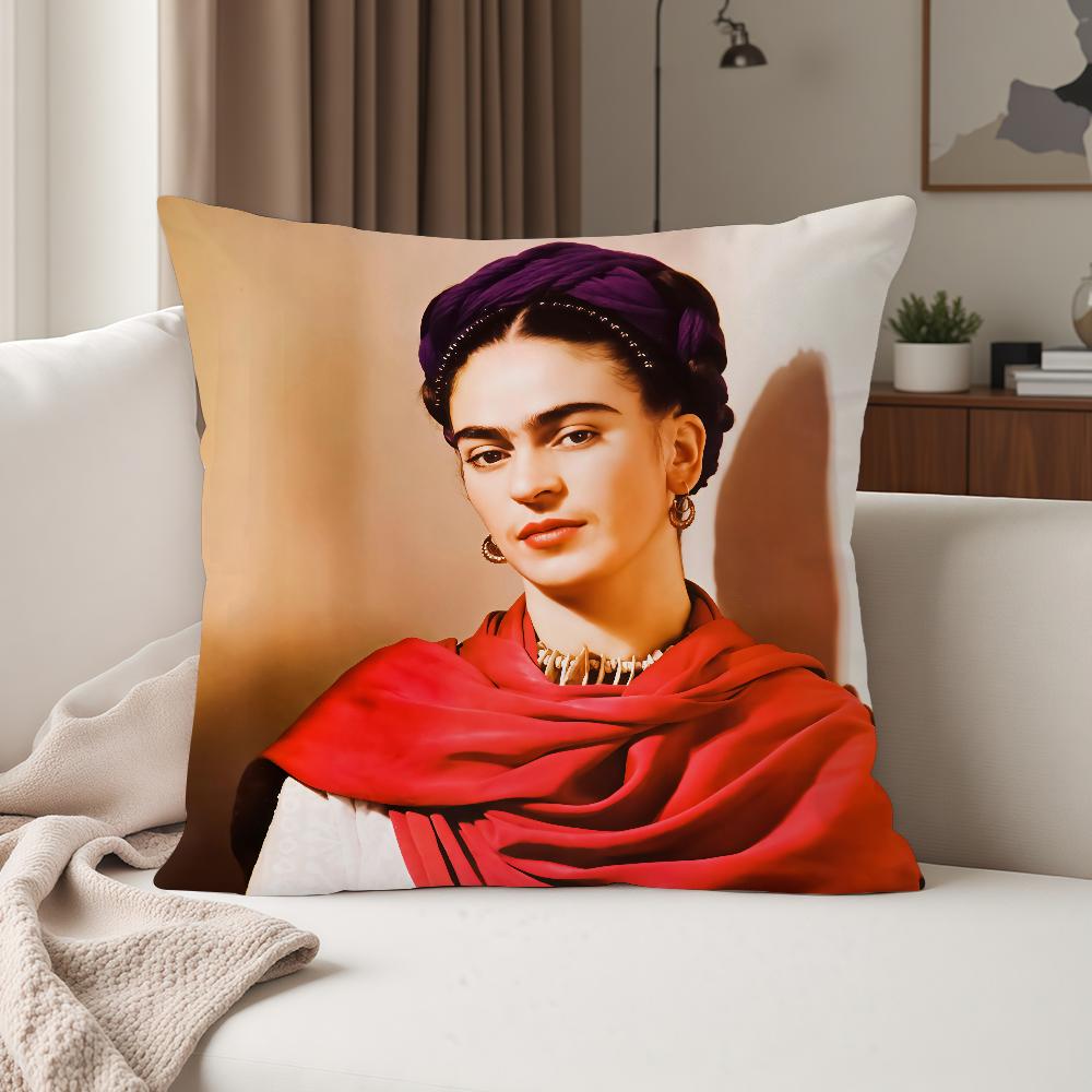 Tecknad F-Frida ART K-kahlo Kuddfodral Lämpligt för Sovrum Vardagsrum Bilar Heminredning