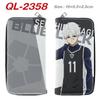 Blue Lock Long Zip Wallet Full Color PU Leather Isagi Bachira Anime Clutch Purse
