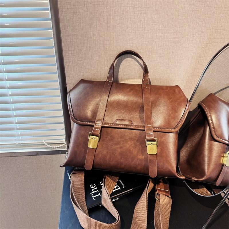 College style British backpack bag women's new large-capacity briefcase simple back bag travel bag