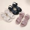 Womens Sandals Platform Heels Chunky High Heeled Sandal Open Round Toe Slingback Heels Ankle Strap Wedding Shoes Chalas Mujer