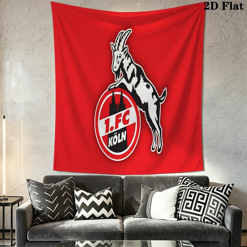 FC KÖLN Wall Tapestry Aesthetic Wall Hanging Printed Fabric Blanket Decorative Tapestries for Bedroom Living Room Home Decor