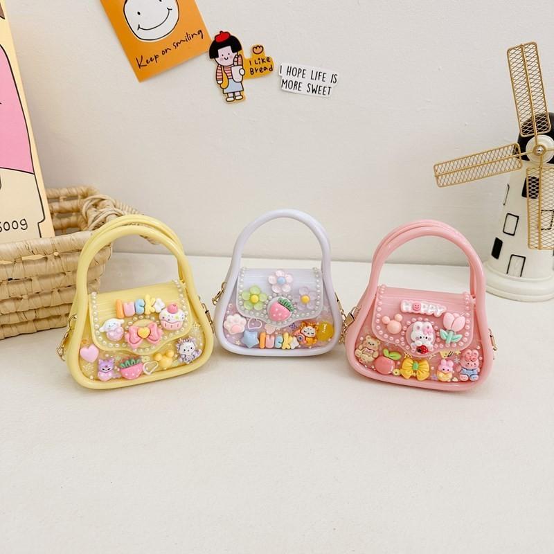 Lightweight Silicone Kids Handbag Cute Cartoon Style With Chain Detail