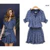 Short Sleeve Print Casual Versatile V-Neck Maxi Dress