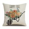 Thanksgiving Linen Pillowcase Autumn Pumpkin Print Pillow Cushion Cover