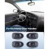ECCPP Door Handles Interior Inner Inside Front Rear Passenger Driver Side Replacement for 2001 2002 2003 2004 for Kia Spectra Gray(4pcs)