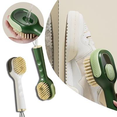 Spazzola multifunzione per scarpe, scarico automatico del liquido, pulizia delle scarpe, setole morbide, spazzole per vestiti, strumenti per la pulizia per la cucina di casa, bagno