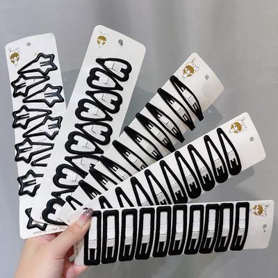 6Pcs/set Simple Black BB Clips Headdress Hairpins Barrette Bobby Pins Women Barrettes Headwear Girl Fashion Styling Accessories