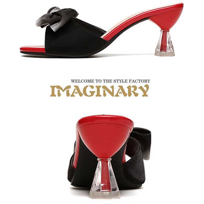 Sandali con nodo con fiocco Cristallo da donna e infradito All-match Pantofole  con tacco alto acquista in modo economico — spedizione gratuita, recensioni  reali con foto — Joom