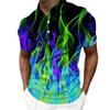 Herren Poloshirt Kurzarm 3D-Druck Oberteile Mode Polyester Atmungsaktiv Bequem Poloshirts
