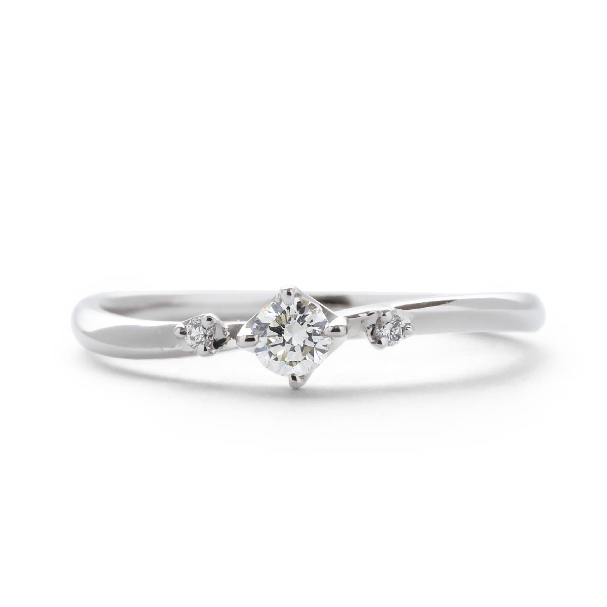 

LEGAN Platinum 900 Diamond Size 10 PT900 Engagement Marriage Made in Japan Ring, [Diamond 0.1ct] Ring, Ring, Women s, Slim, платиновий