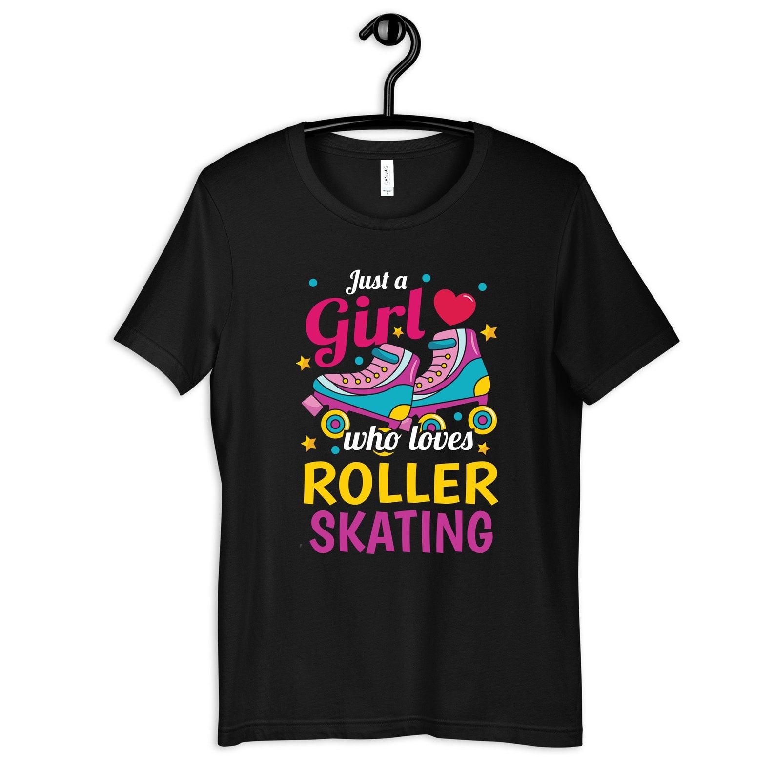 Girl Who Loves Roller Skating T-Shirt, Roller Skate Tee, Girl Skaters Shirt, Kids Tee, T-shirt, T-shirt,T-shirt 2XL
