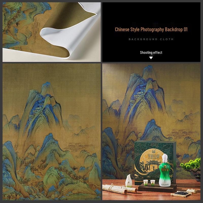 Large Chinese Retro Still Life Background Cloth for Photography