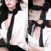 Women Narrow Long Scarf Polka Dot Tie Bag Ribbon Headband Choker Streamer Lady Accessories